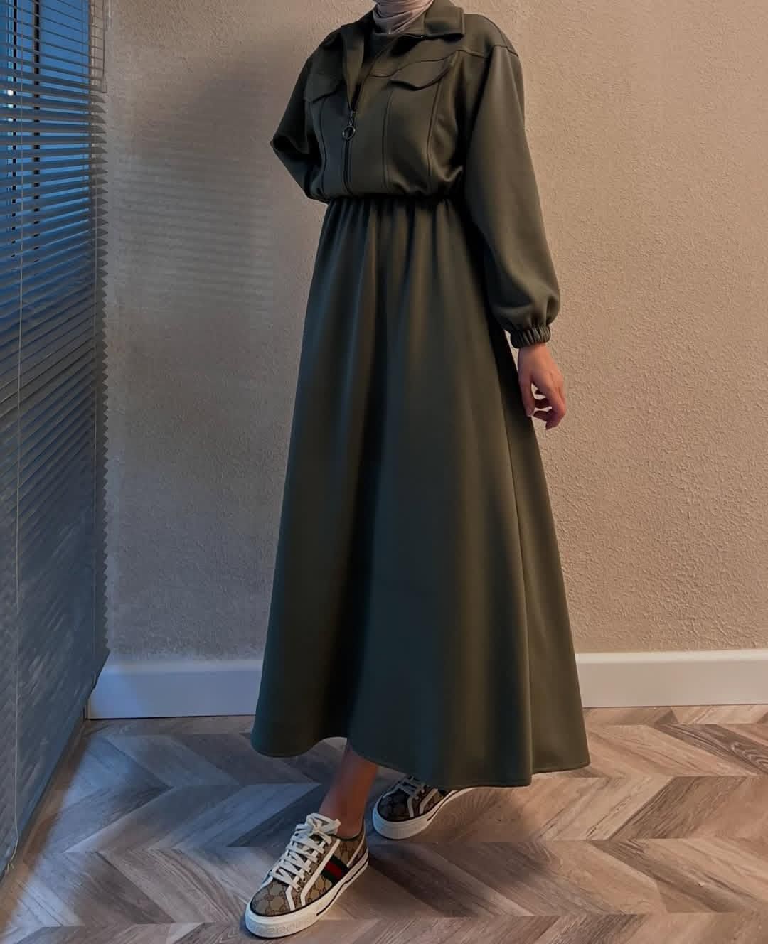 STYLISH ZIPPER COATI FROCK