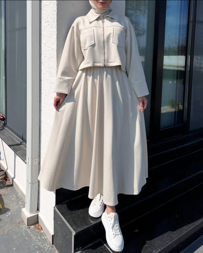 STYLISH ZIPPER COATI FROCK