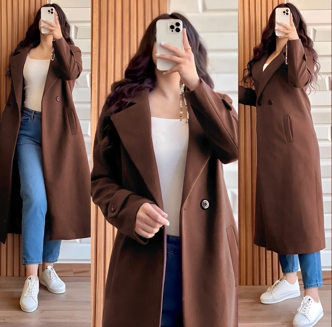 Winter Log Coat With Double Side Pocket
